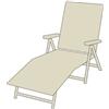 Best Miglior Cuscino Estraibile Freizeitmöbel Basic Line - Strisce Verde/Bianco - Sedia Relax con Schienale Alto - 175 x 50 cm