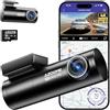 AZDOME 4K+1080P WiFi 5Ghz GPS Telecamera Auto Dashcam con Controllo Vocale Super Visione Notturna WDR G-Sensor Registrazione in Loop Monitor di Parcheggio Rilevatore Scheda SD da 64GB Inclusa (M300S)