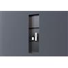 BERNSTEIN Nicchia da parete senza telaio in acciaio inox con ripiani portaoggetti NT309010X - 30 x 90 x 10 cm (L x A x P) - colore selezionabile, Colore:Gunmetal