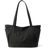 zhongningyifeng Borsa da donna in tela Casual Top Handle Satchel Borsa di grande capacità con cerniera Hobo Bag per il lavoro Viaggio Shopping, nero
