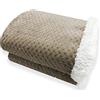 Home Tresor - Plaid in Pile per Divano, Letto Singolo e Matrimoniale, Coperta Sherpa Invernale Calda e Morbida Pesante 440 gr./mq, Pelliccia Tinta Unita (Beige, Singolo cm.160x200)