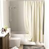 Encasa XO Tenda Da Doccia| Impermeabile Antimuffa E Resistente Alla Muffa| ZZ Crema Poliestere Tende Da Bagno Lavabili In Con 10 Ganci| Installazione Facile| Ad Asciugatura Rapida| 180x180 cm