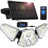 Faro faretto lampione a led da esterno a energia solare 10W con telecomando  - Yesbuy