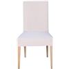 EBETA 4 Pezzi coprisedie con Schienale, Elasticizzato Copertura della Sedia, Copertura Fodera, Banchetto Sedia Sedile Slipcover Cerimonia di Nozze Posate da (Bianco Avorio, 4 Pezzi)