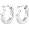 DIAMORE Orecchini Donna Creolo Basic con Diamante (0,04 ct.) in Argento 925