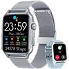 NONGAMX Smartwatch Uomo Orologio Fitness Tracker: 2,0'' Smart Watch Orologi con Chiamate Pressione Sanguigna Cardiofrequenzimetro Contapassi Sportivo Impermeabile Bluetooth Compatibile Android e iOS Telefono