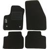 Rebeca Shop® Tappetini Auto nero compatibili per Meriva/Kit di Tappeti in Moquette su Misura (Set 2 Anteriori + 2 Posteriori) Ricamo logo Meriva