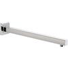 Voolan 40.6cm Braccio Doccia con Flangia e Nastro in Teflon, Braccio Doccia Allungabile Voolan per Bagno Doccia a Pioggia Fissa, Acciaio Inossidabile Solido, Montato a Parete, Cromo