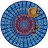 Manfâ Mandala Telo Mare Portatile Tondo 150 cm Resistente alla Sabbia Super Leggero e ad Asciugatura Rapida Ideale per Teli Mare, Asciugamani da Viaggio, arazzi, tovaglie…