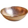 GoCraft Ciotola decorativa in puro rame, finitura martellata, ciotola in puro rame per noci, insalata, frutta e servire in cucina, 12,7 cm (piccola)