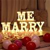 Creperture Led Marry Me 3D Inglese Lettera Luce Proposta di Matrimonio Lampada di Notte per Luce Notturna Matrimonio Festa di Compleanno Batteria Lampada di Natale Casa Bar Decorazione