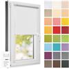 Estika Tende a rullo traslucida per interni - Bianco - 45l x 120A cm - Tende a rullo senza forare per finestre e porte, Tenda a rullo