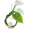 Flair Flower Decorazione a forma di fiore artificiale Calla su metallo, decorazione da tavolo, decorazione per la casa, decorazione floreale, decorazione da tavolo, scultura per matrimonio, decorazione per la
