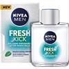 NIVEA MEN Fresh Kick Balsamo Dopobarba in Confezione da 100 ml, After Shave Uomo con Menta & Acqua di Cactus, Balsamo Barba Rinfrescante, Formula Ultra Leggera