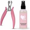 hair2heart Kit rimozione extension capelli con pinze e solvente di incollaggio - Facile rimozione delle extension a cheratina e a nastro - Formula a base di alcol