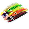 ANCLLO 30 esche morbide multicolore per polipo, con gonna a forma di calamari, esche per pesca a traina in acqua salata