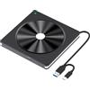 Aumdie Lettore CD DVD Esterno per PC Portatile, Masterizzatore DVD Esterno,USB 3.0 Unità CD/DVD Esterne, Lettore DVD per PC Windows 11/10/8.1/7/XP/Vista Linux Mac OS Laptop Desktop Macbook NeroBianco