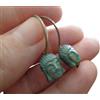 Generic PATINA BRONZO BUDDHA ★ orecchini a gancio lungo, meditazione, buddhismo, yoga