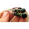 Asai Bolivien Ethno Tribal Manufaktur ⊹⊱❁ PIETRE DI CORALLO VERDE CON SEMI DI PALMA ASAI E PERLA DI VETRO CECO IN VERDE MUSCHIO ❁⊰⊹ orecchini etnici unici con pietre in una grande tonalità di verde scuro