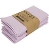 INFEI Tovaglioli di stoffa in e lino tinta unita - Set di 12 (40 x 40 cm) - per eventi e uso domestico (lavanda)
