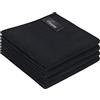 VIVOTE Panno in microfibra nero per waffle da cucina, super assorbente e spesso, per la casa, senza pelucchi, per la polvere, 30 cm x 30 cm, 4 pezzi