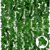 ADORAMOUR Ghirlande di Edera Artificiale - Confezione da 24, Lunghezza 210cm - Viti Finte Realistiche per la Decorazione di Stanze e Pareti da Giardino per Interni ed Esterni, Decorazioni Verde Piante