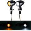 LOKLISUM 2PCS Led Moto Indicatori di direzione Mini Super Bright Frecce Led Moto Omologate Universali compatibili per Scooter Quad Cruiser Off Road Cafe Racer z750 shadow 750