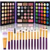 UCANBE 86 Colors Nude Eyeshadow Palette with 15pcs Makeup Brushes Set, Matte Glitter Long Lasting Highly Pigmented Waterproof Colorful Eye Shadow Contour Blush Powder Highlighter All in One