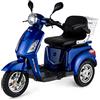 VELECO ZT15 - Scooter Disabili a 3 ruote - Completamente assemblato e pronto all'uso - Freno elettromagnetico automatico - Tachimetro a LED(BLU)