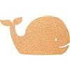SECURIT - Bacheca in Sughero - Forma di Balena - 30x50 cm | Include 6 puntine - 4 strisce adesive 3M - Spessore 5 mm - Sughero naturale - Per casa e ufficio