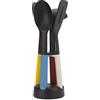 Joseph Joseph Elevate Slim - Set di 4 utensili da cucina, spatola, cucchiaio, giradischi con supporto, multicolore