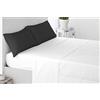 Miracle Home. Federe, 2 unità, 50% Cotone, 50% Poliestere, 70 x 50. Letto 135, Nero