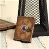 ALCRAFT Vintage Celtic Leather Journal with Triple Moon of Grimoire, Black Shadow Book, Spell Book for Men and Women, Wicca Wiccan Pagan Witchcraft Witchcraft Writing Notebook