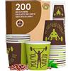 Baciato Caffè 200 Bicchierini in Carta da caffè 65ml ReadyCUP Bicchieri Ecologici Biodegradabili Monouso Piccoli Asporto Bevande Calde