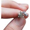 Asai Bolivien Ethno Tribal Manufaktur ◦-●◉ஐ SPINA DECORATIVA IN ACCIAIO INOSSIDABILE DRAGONFLY IN ARGENTO ஐ◉●-◦ Spina antiallergica per orecchini insetto color argento