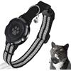 JIARUI AirTag Collare per gatti integrato con supporto AirTag impermeabile al 100%, collare per gatti GPS con custodia Apple Air Tag per gattini, cuccioli (nero, S)