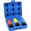Yuhtech 3 PCS Bussole Ruota in Lega, 1/2 Drive Metrico Protettivo Dado Capocorda, Parete Sottile Dado Ruota, Set di Bussole a Impatto 17 mm, 19 mm, 21 mm
