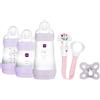 MAM Set de Recién Nacido, Set Regalo, Incluye: 2 Biberones Anticólico de 160ml, 1 Biberón Anticólico de 260ml, 1 Chupete Original Start, 1 Broche para Chupetes, a partir de 0 meses, Rosa
