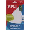 APLI - etichette 20 x 75 mm bianco