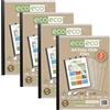 eco-eco Eco051x4 Eco051x4 - Cartellina portadocumenti riciclata al 50%, formato A4, 20 cartelle scorrevoli, con barra a clip, colore: nero