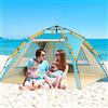 ZOMAKE Tenda da Spiaggia Automatica,Esterni Tenda Spiaggia Istantanea Portatile,Quick Up Tenda per Facile da Installare,Protezione Solare UPF 50+,Antivento,Familiare(Blu Caraibico 210x210x140cm)