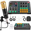 Xisono Podcast Equipment Bundle, Microfono a condensatore Bundle Mixer audio professionale, microfono podcast per Streaming Broadcast, Gaming, Registrazione, tiktok, YouTube