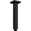 Drenky Braccio di estensione per doccia quadrato in acciaio inossidabile 304 spesso 20,3 cm, braccio dritto da soffitto con flangia per doccia a pioggia nero opaco