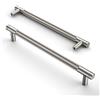 Amerdeco 10 pezzi Maniglie per Mobili da Cucina Distanza fori 192mm D'argento Maniglie cucina armadietti in mobili da cucina per mobili UK0040