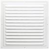 Nordborn Griglia di ventilazione in metallo, 25 x 25 cm, per interni ed esterni, montaggio con protezione dagli insetti, robusta, resistente alle intemperie (25 x 25 cm, colore bianco)
