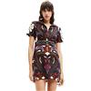 Desigual Vest_Celia, 2000 Black Abito Casual, Nero, S Donna