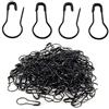 Bamboopack 1000 spille da balia in metallo nero a forma di U, per abbigliamento, etichette, lampadine, accessori per la casa, cartellini per lavori manuali