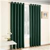 Enhanced Living Vogue - Tende termiche con occhielli, riduzione del rumore, 117 x 137 cm, per camera da letto e soggiorno, colore: verde