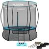 HUDORA Trampolino Fantastic Complete - Trampolino da giardino con rete di sicurezza e diametro 250/300cm - Tappeto elastico con rete - Trampolino family con telo extra ai bordi fino a 100kg