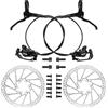 Smgbway Freno a Disco Idraulici per Bicicletta, Set di Freni a Disco per Bicicletta Anteriore e Posteriore, Kit Freni a Disco MTB con Freno Idraulico in Lega di Alluminio con Dischi Freno a Disco da 160 mm